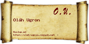 Oláh Ugron névjegykártya